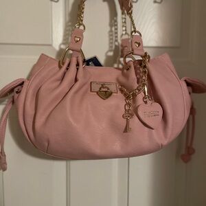 Juicy Couture Pink Heart-Embellished Women's Shoulder Bag
